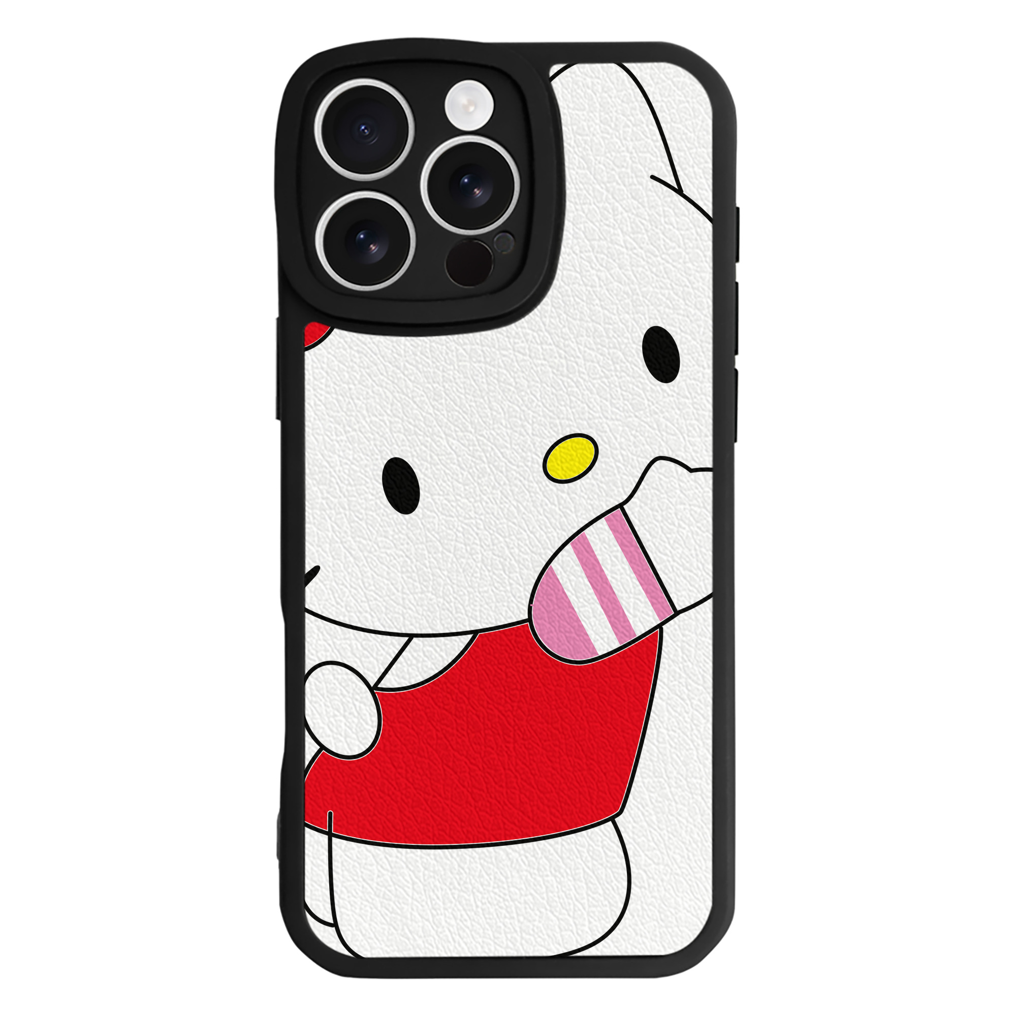 （画像用） Hello Kitty ハローキティ 【iPhone 16シリーズ対応】シリコンスマホケース（レザー調） 材質：シリコン